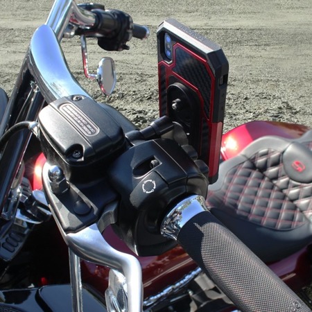 Aluminium-, schwarz Motorradhenkel RokForm - Indian und metrische Motorräder