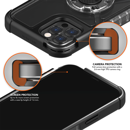 Die Hülle RokForm Crystal Carbon Clear für Apple iPhone 12 Pro Max transparent