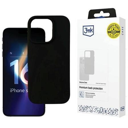 3MK Silicone Case iPhone 16 Pro Max czarny/black