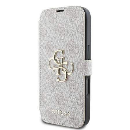 Etui Guess do iPhone 16 Pro Max różowy book 4G Metal Logo