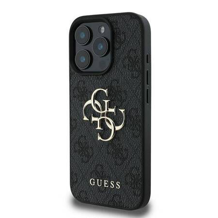 Etui Guess do iPhone 16 Pro czarny 4G Big Logo