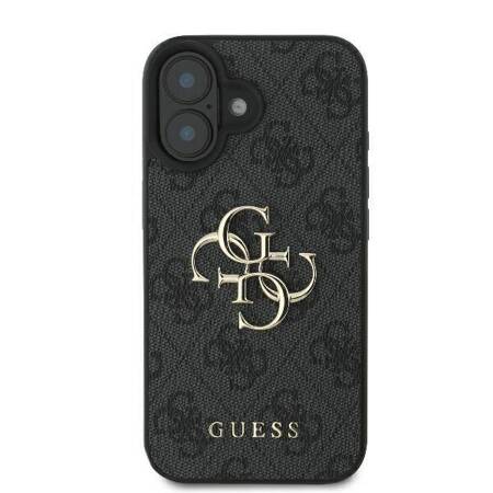 Etui Guess do iPhone 16 czarny 4G Big Logo