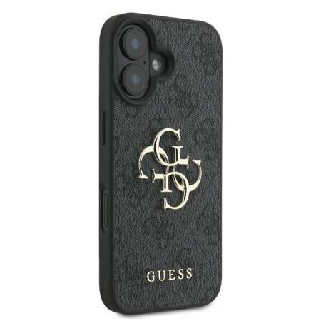 Etui Guess do iPhone 16 czarny 4G Big Logo