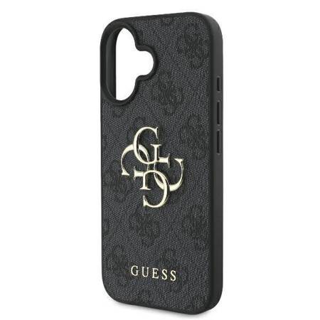 Etui Guess do iPhone 16 czarny 4G Big Logo