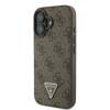 Etui Guess do iPhone 16 Plus brązowy Leather 4G Triangle Strass