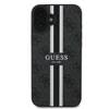 Etui Guess do iPhone 16 Plus czarny 4G Printed Stripes MagSafe