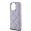 Etui Guess do iPhone 16 Pro Max jasnofioletowy Quilted Metal Logo