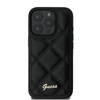 Etui Guess do iPhone 16 Pro czarny Quilted Metal Logo