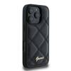 Etui Guess do iPhone 16 Pro czarny Quilted Metal Logo