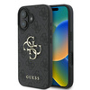 Etui Guess do iPhone 16 czarny 4G Big Logo