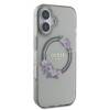 Etui Guess do iPhone 16 czarny IML Flowers Wreath MagSafe