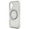 Etui Guess do iPhone 16 czarny IML Flowers Wreath MagSafe